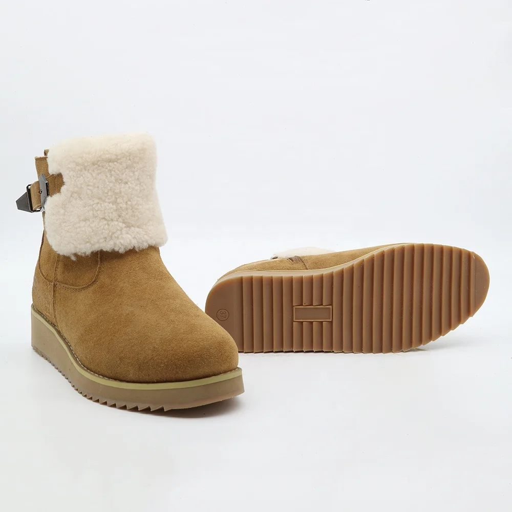  Warmlab/дизайнерские ботинки martens из мягкой кожи с меховым воротником и боковой пряжкой на