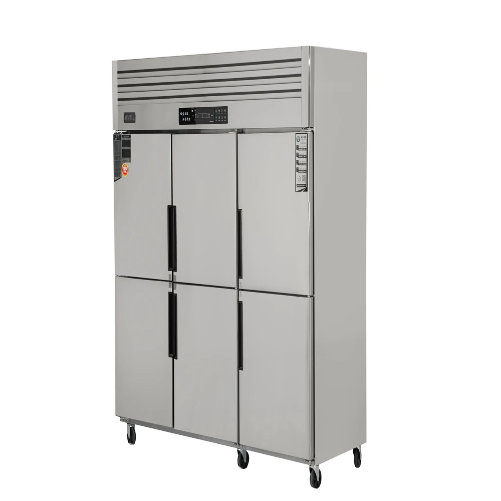 High Quality Stainless Steel Refrigeration Equipment 6 Doors Commercial Freezers