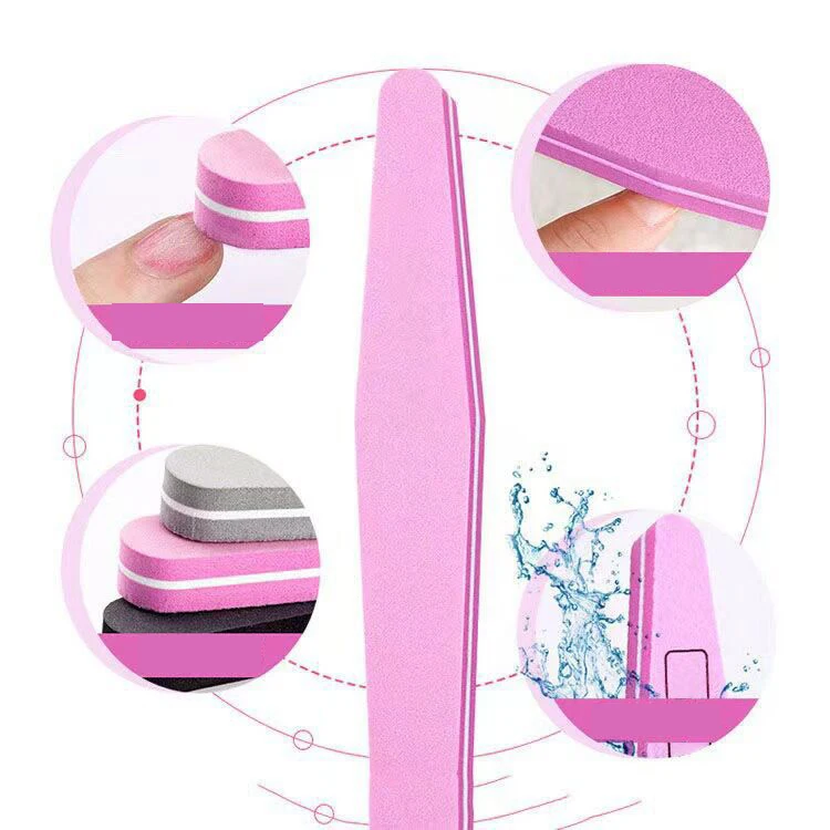 wholesale Manicure Tool Double Sided Orange Sponge Nail File 100 180 Grit Diamond Nail File low price