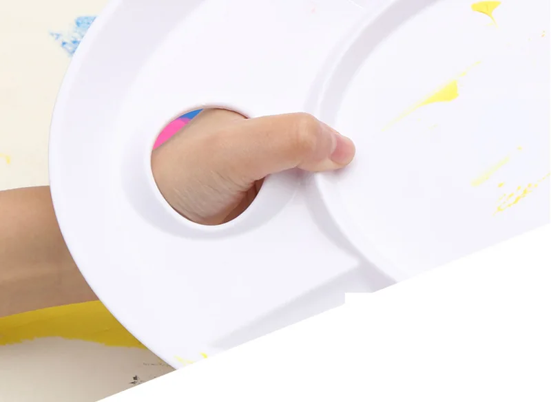 Hot selling Art paint palette tray plastic paint pallets for kids students custom palette
