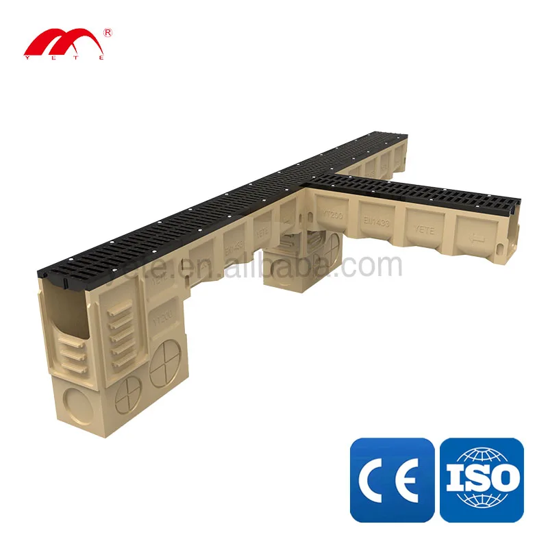 Durable Heavy Duty Gutter Drain Flood Drain with Cast Iron Drain Grate