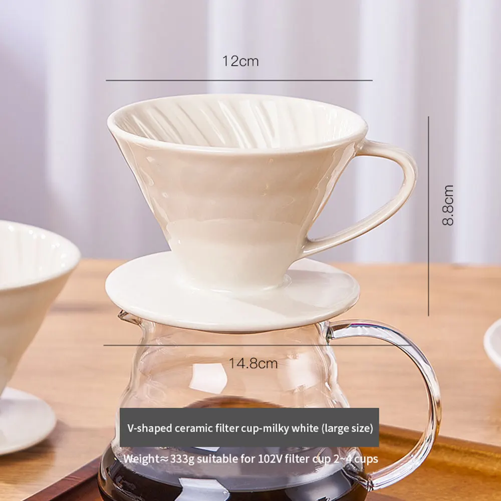 Espresso Pour Over Coffee Maker Cup Ceramic Coffee Dripper Drip Filter Cup