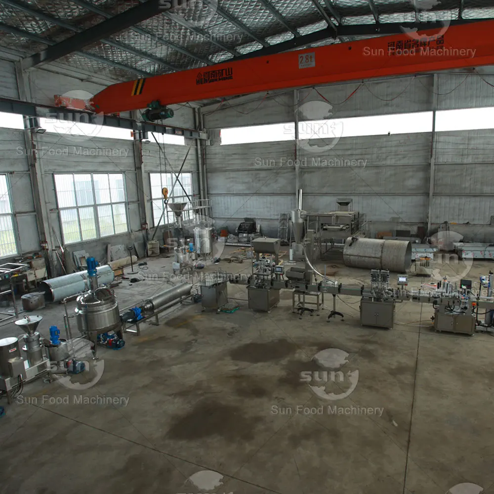 High quality fully automatic peanut butter production line groundnut butter tahini making machine colloid mill for nut butter