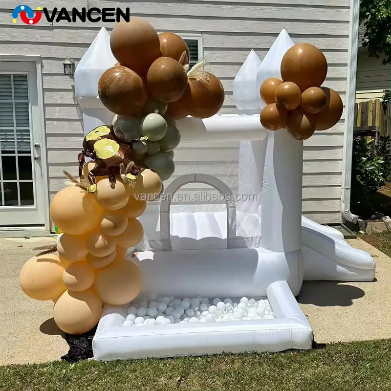 Wedding Bouncy House Kids Adult Party Event Jumping Castle Inflatable Bounce House with Slide and Ball Pit