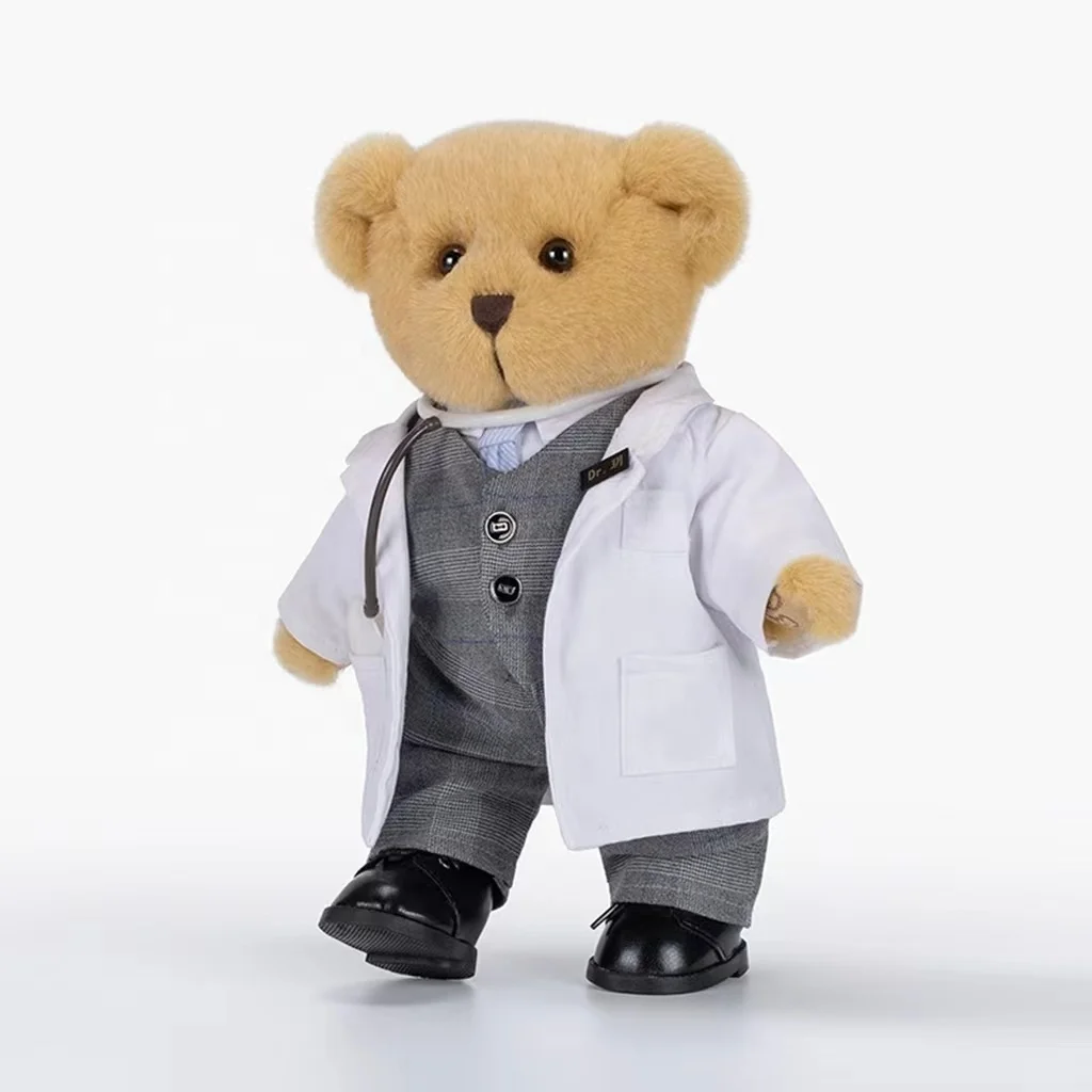 2024 Kid Toys Factory Supply Stuffed & Plush Animal Toys Doctor Cosplay Teddy Bear Suits Soft Toys for Fun