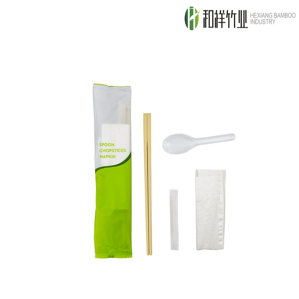 Biodegradable Disposable Cutlery utensils wholesale 160mm bamboo spoon and fork bamboo cutlery set for takeaway restaurant