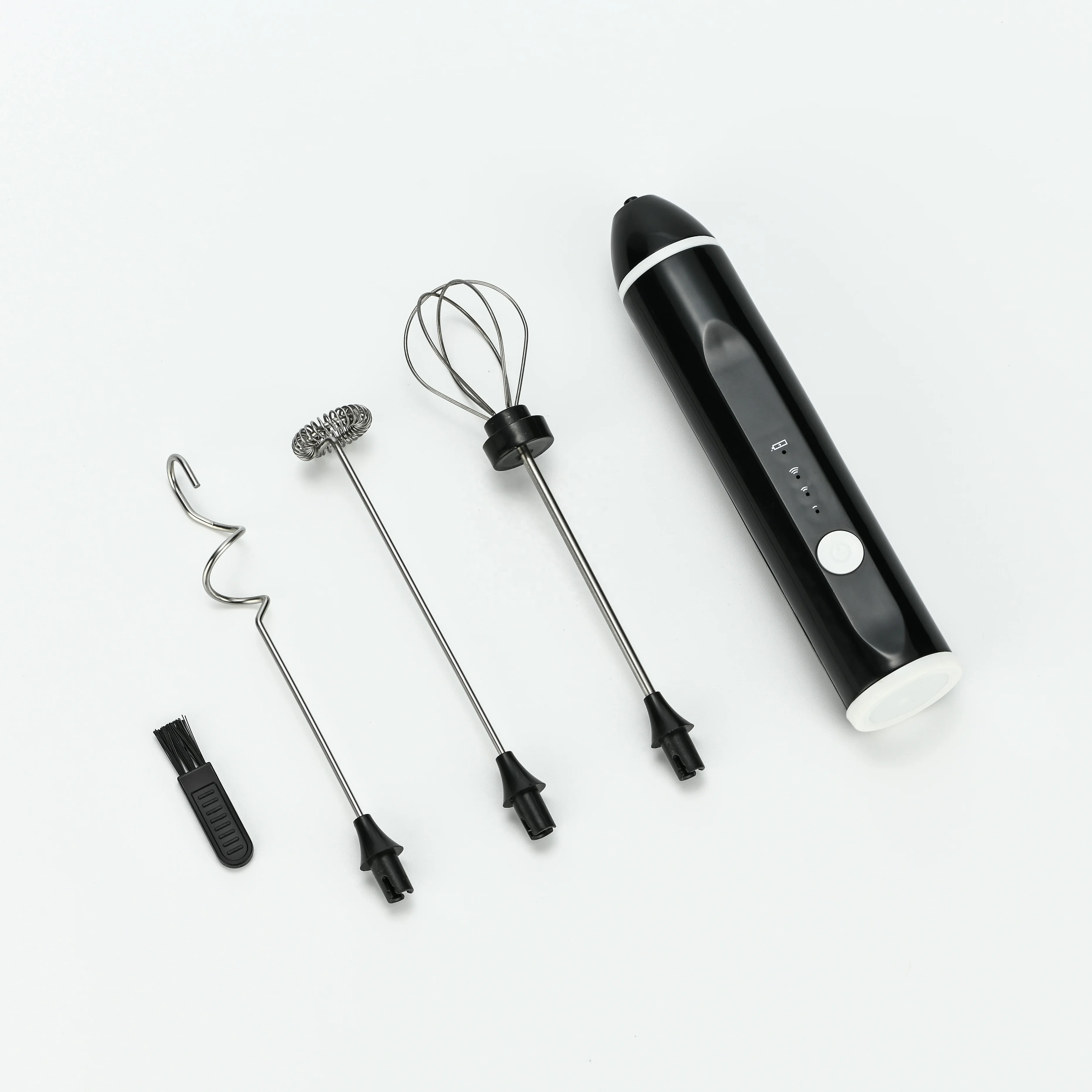 Electric Mini Hand Blender Powerful Battery Handheld Electric Whisk 3 Stick Milk Frother Rechargeable