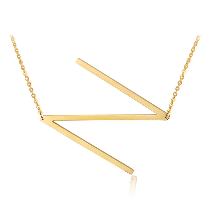 Liliflor Письмо ожерелья Алфавит Первоначальный Подвески золотое украшение на шею из нержавеющей стали колье для женщин, ювелирные изделия, P9027-G