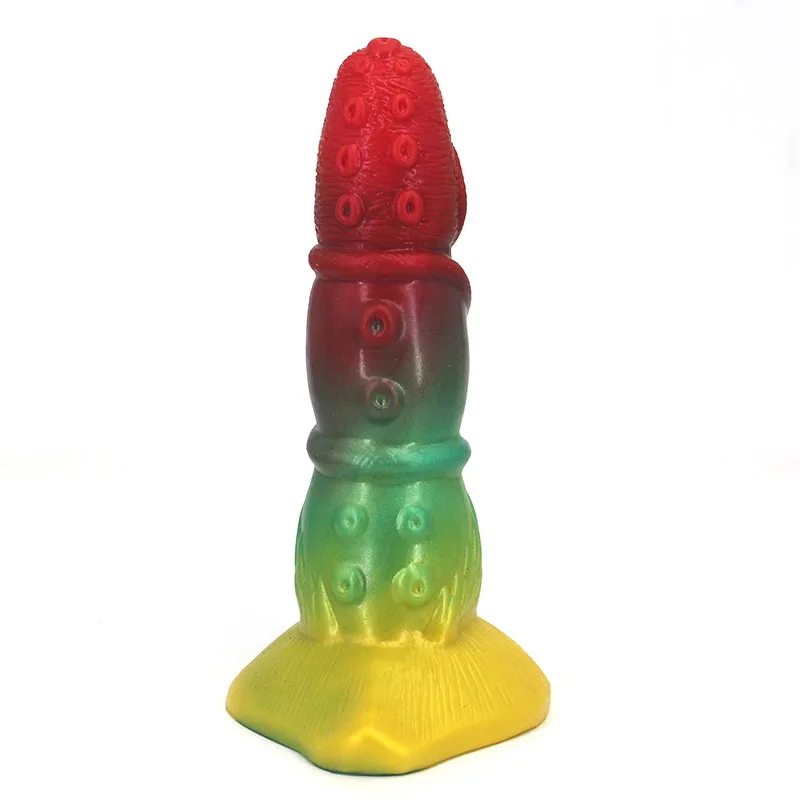 Global Hot Sale G79 Atomic Bomb Mixed Color Simulation Liquid Silicone Dildo Anal Plug Couple Sex Fun SM Sex Product