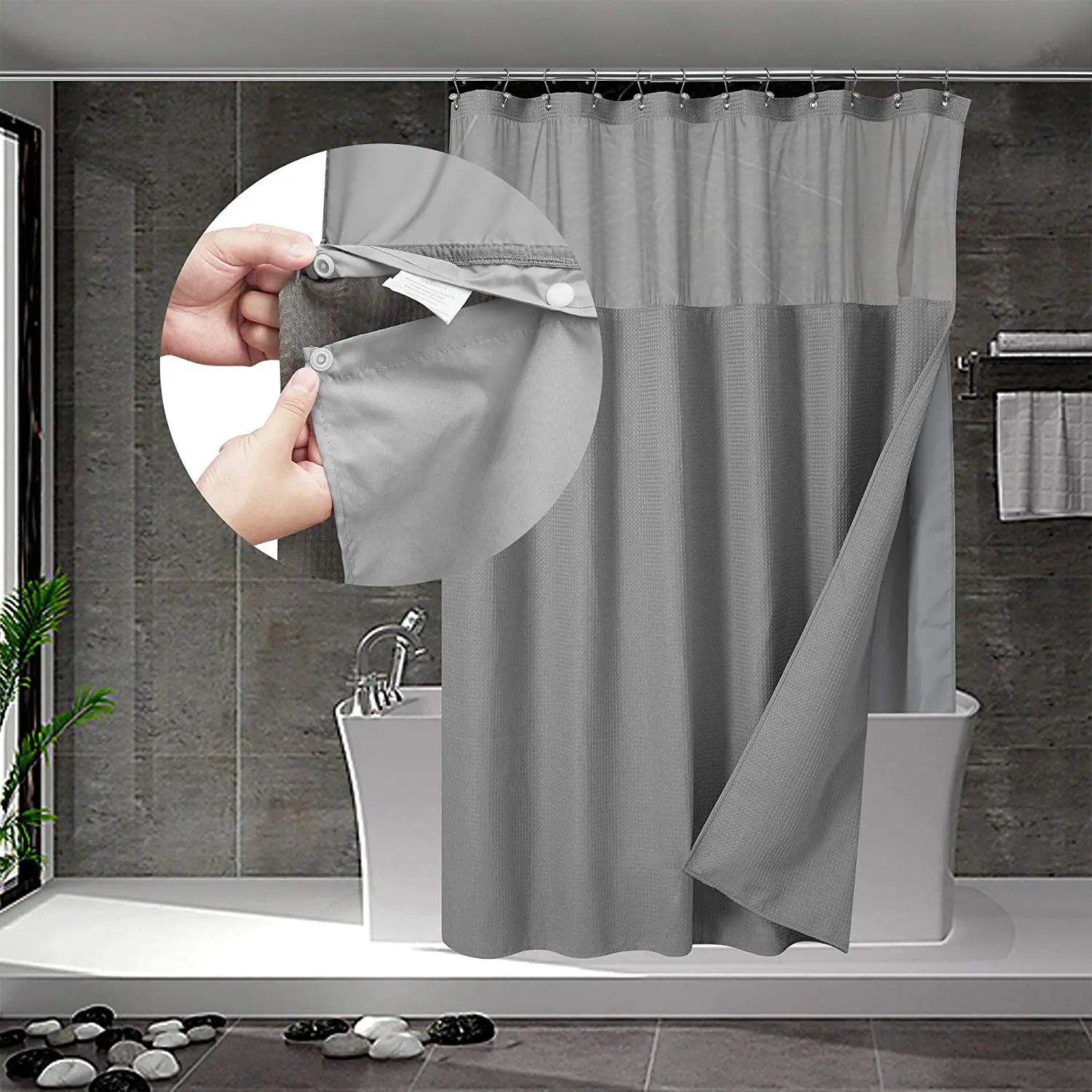 Heavy Duty Design Bathroom Shower Curtains And Mats,Custom Printed Bathroom Sets With Shower Curtain And Rugs/
