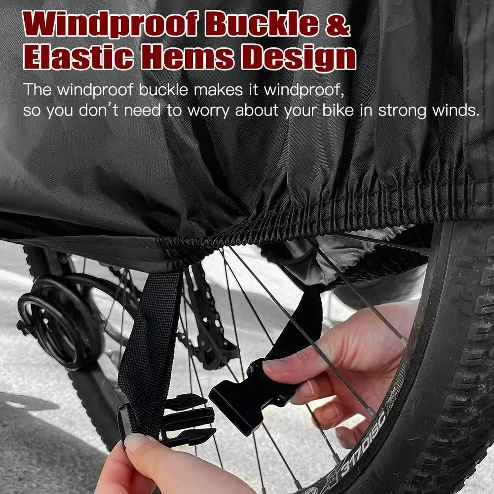 Premium OEM Outdoor bicycle cover All Weather Waterproof Anti UV Snowproof Dustproof 210D 300D Durable Oxford bike cover