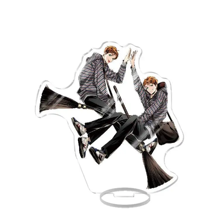 Custom Plastic Cartoon Character Keychain Flowing Sand led Magnetic Clear Acrylic Standee Display