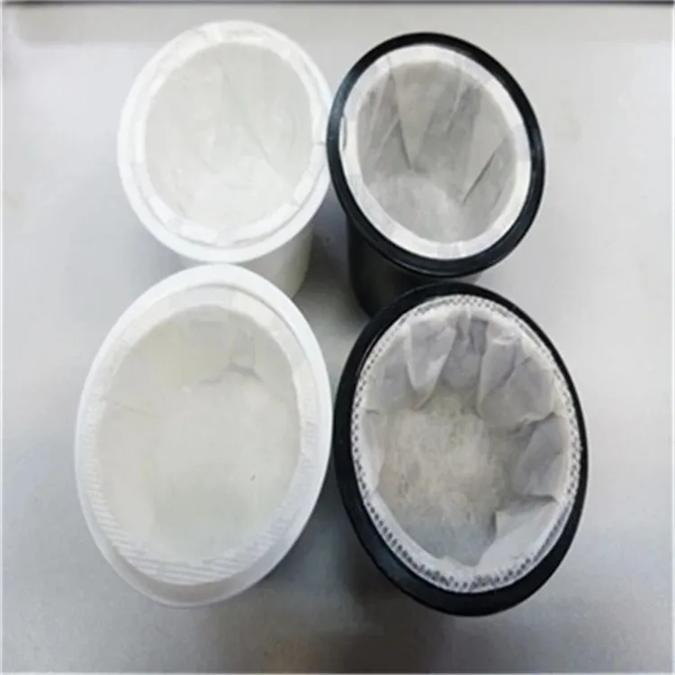 Disposable biodegradable empty coffee k cup and filter with aluminum foil lid