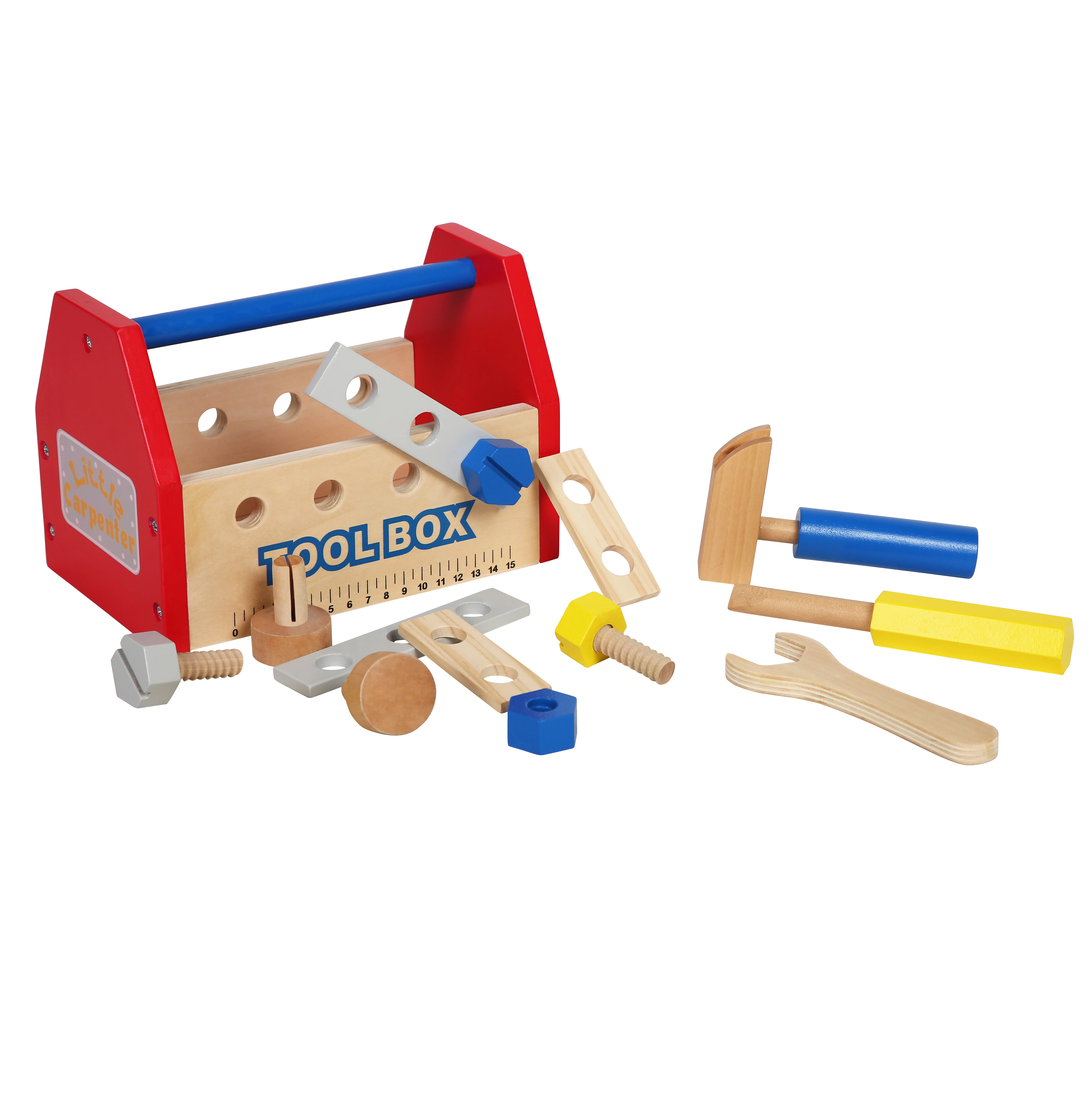 Montessori Toys Educational Toys Handmade Wooden Junior Tool Box Toy for Toddler