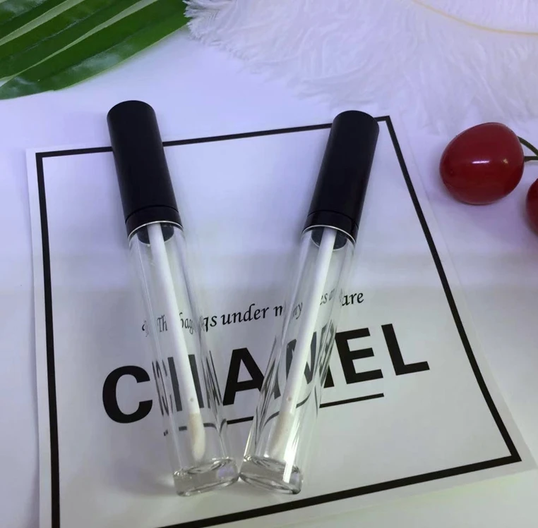 Best price black lipgloss bottle wholesale packaging round empty clear container plastic lip gloss tube