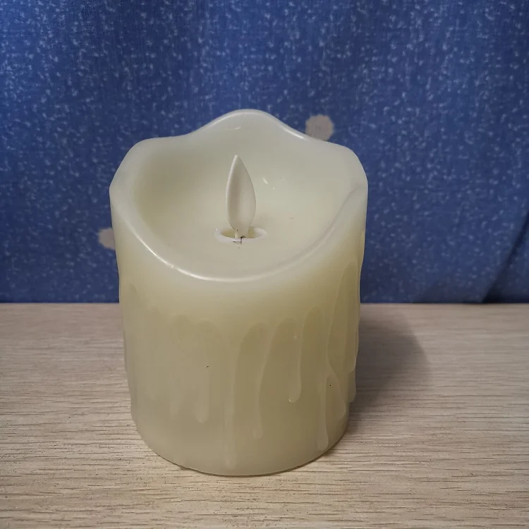 tearstain real wax dancing light flameless imitated remote controlled LED electronic candle