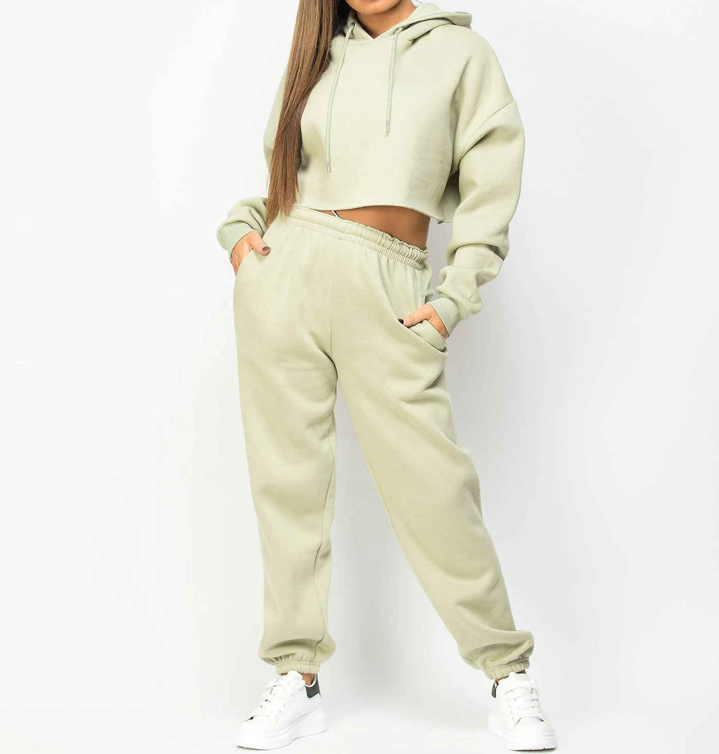 Женские флисовые мешковатые спортивные штаны с высокой талией, с логотипом на заказ