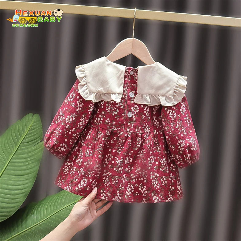New arrival spring kids dress western style children princess dresses 0-1 year old girl dress baby girl frocks