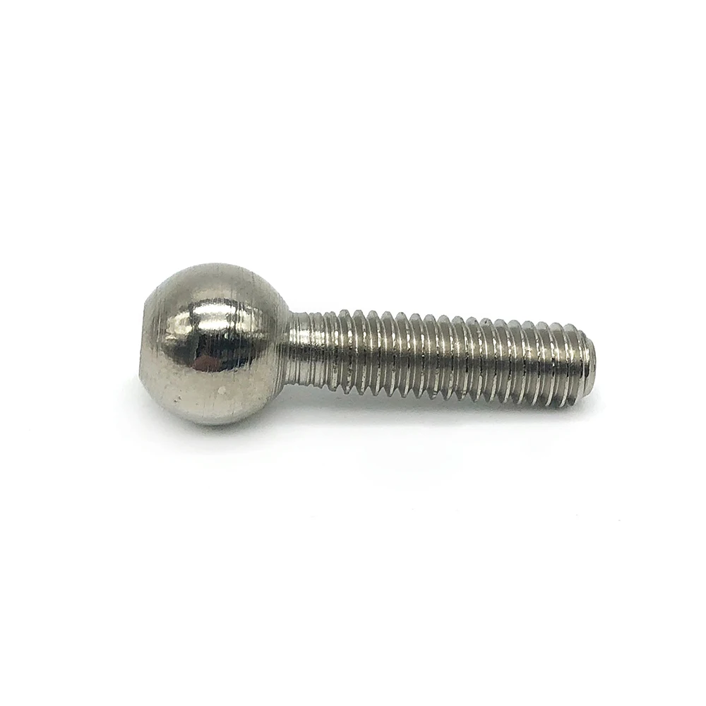CNC Custom Stainless Steel 316 304 Ball Head Bolts and Screw M14 Thread Universal Joint with Ball Head Screw Supplier