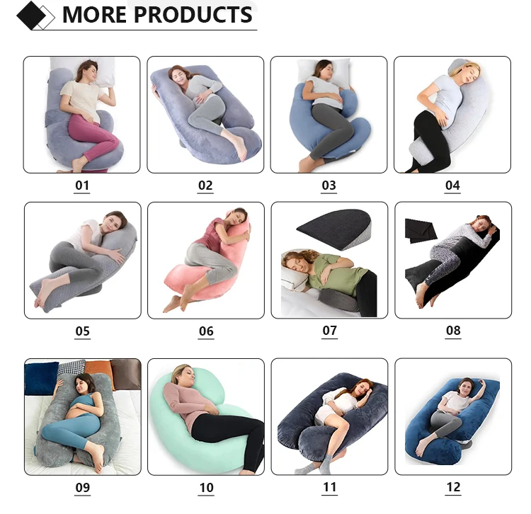 High Quality U-Shaped Nursing Pillow for pregnant woman Side Sleeping Waist Support Safety Fixed Maternity Pillow Multi-Colors