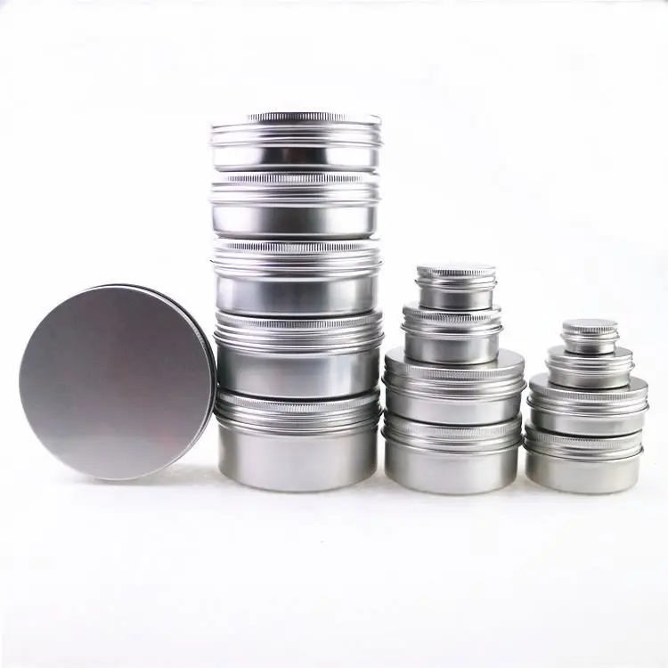 custom high quality aluminum cans chemical products metal container 5-250ml screw cap factory price aluminum jar
