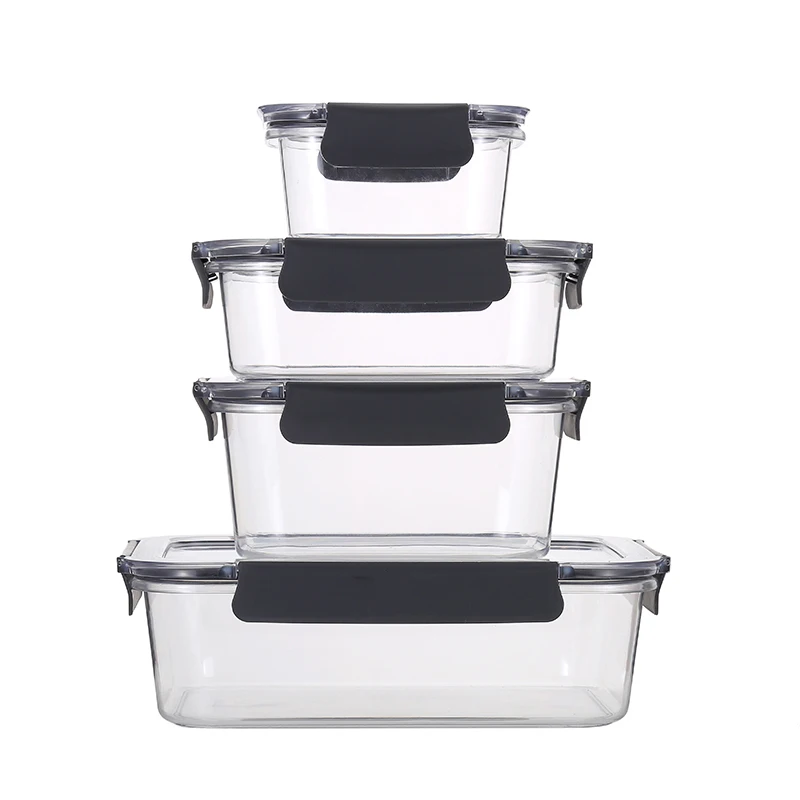 Everich BPA Free Plastic Food Storage Containers with Lids Leakproof Easy Snap Lock
