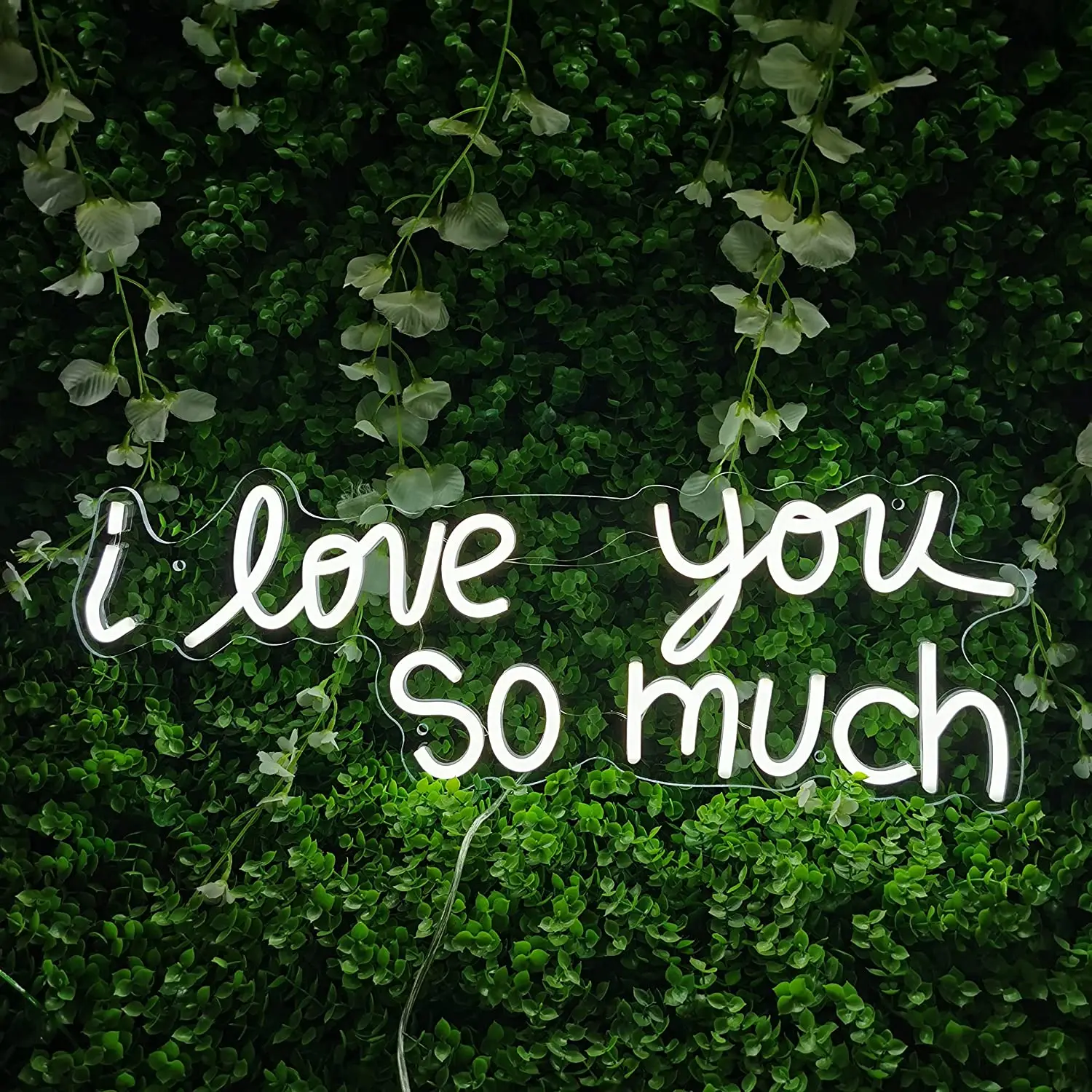 High Quality Material I Love You so Much Neon Signs LED Light Sign for Wedding Bedroom Decor Home