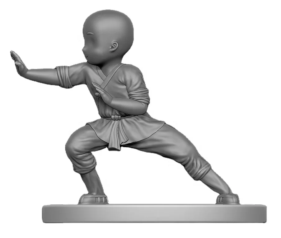 Customized Service Shaolin Buddha Laughing Resin Baby Monk Sculpture Buddhist Figurines Statues Big