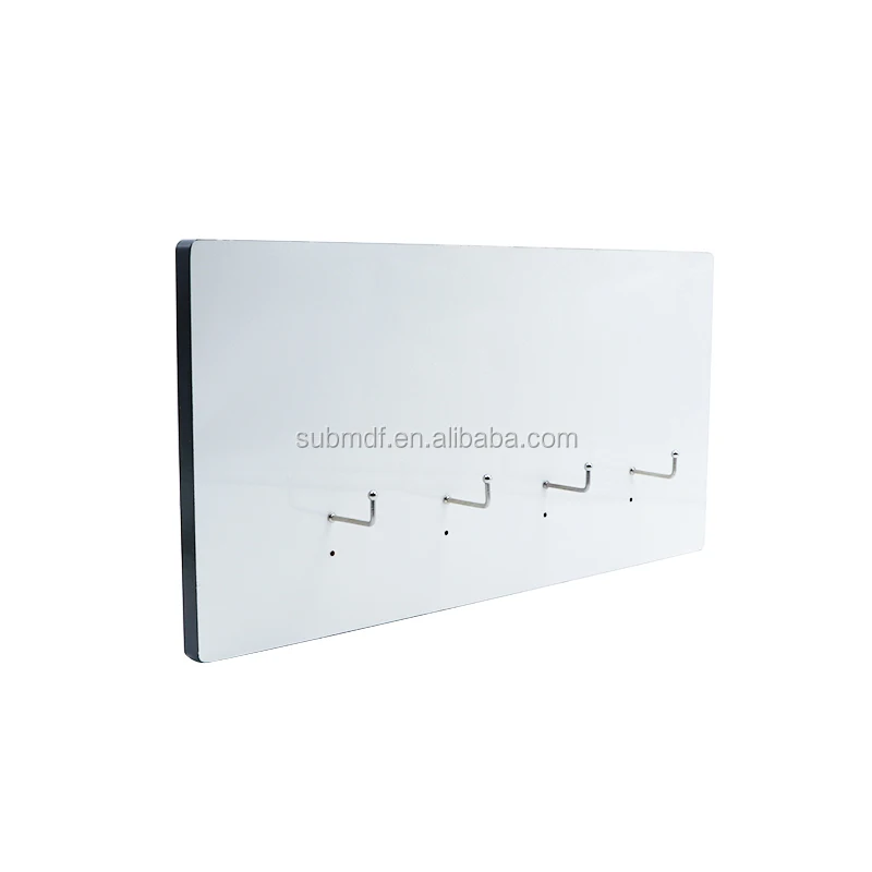 4 hooks sublimation MDF wood key Clothes hanger for printing