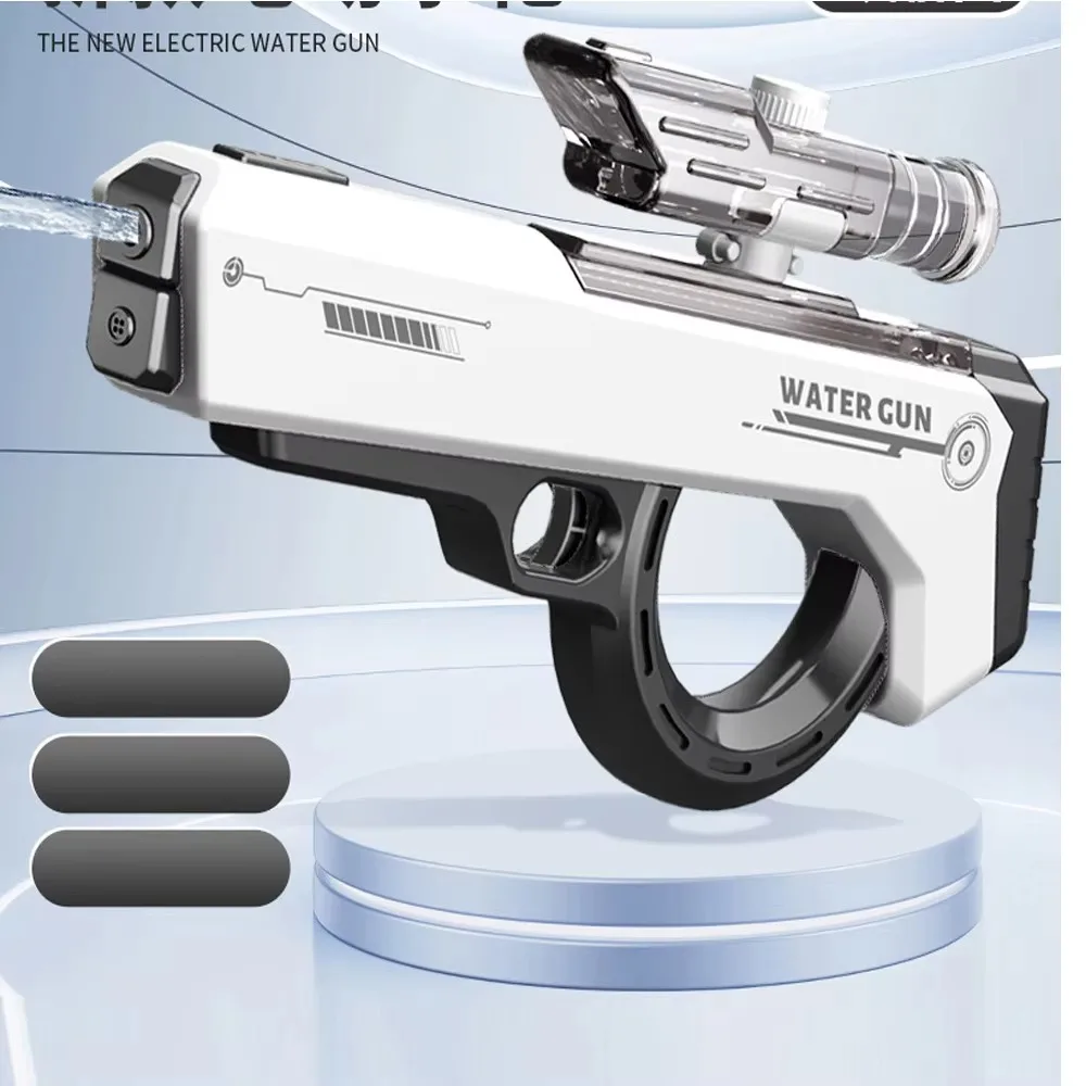 Factory 2024 New Model Electric Water Gun With Automatic Suction Shooting with lights Water Squirt gun Automatic Toy Gun