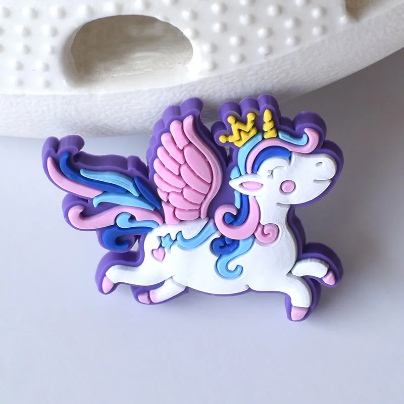 PVC Shoe Charms Customized Croc Shoe Designer Decoration Arrival Unicorn Custom Rubber New Croc Shoe Charms for Kids