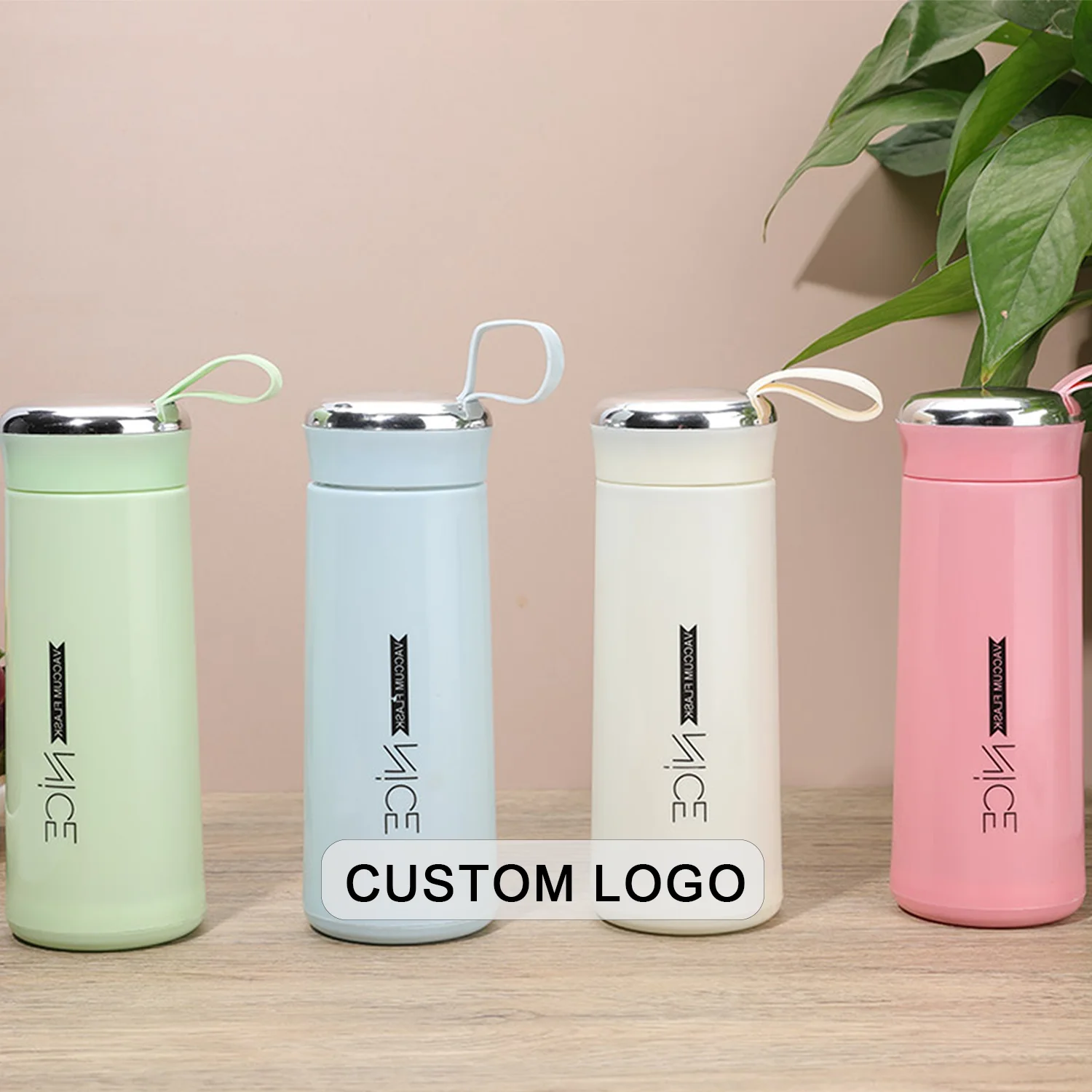 Factory wholesale Simple Design Fashion Travel Water Bottle Double Walled Water Bottle Travel Drinking Flask With Lifting Rope