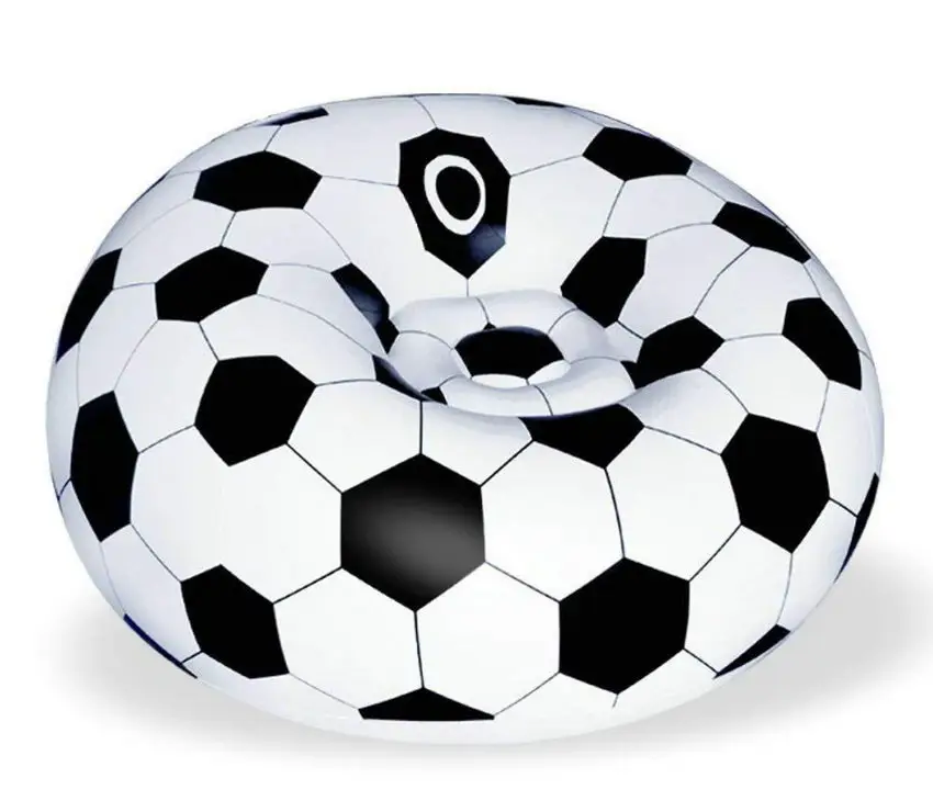 Inflatable Relax Sofa 61cm H Green Soccer Chair Custom  Chair Inflatable Couch