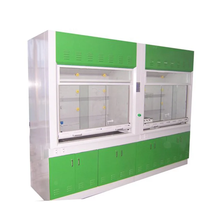 Коммерческая лабораторная мебель для рабочего стола, ламинированный шкаф с воздушным потоком, химическая стойкость, вытяжной капюшон
