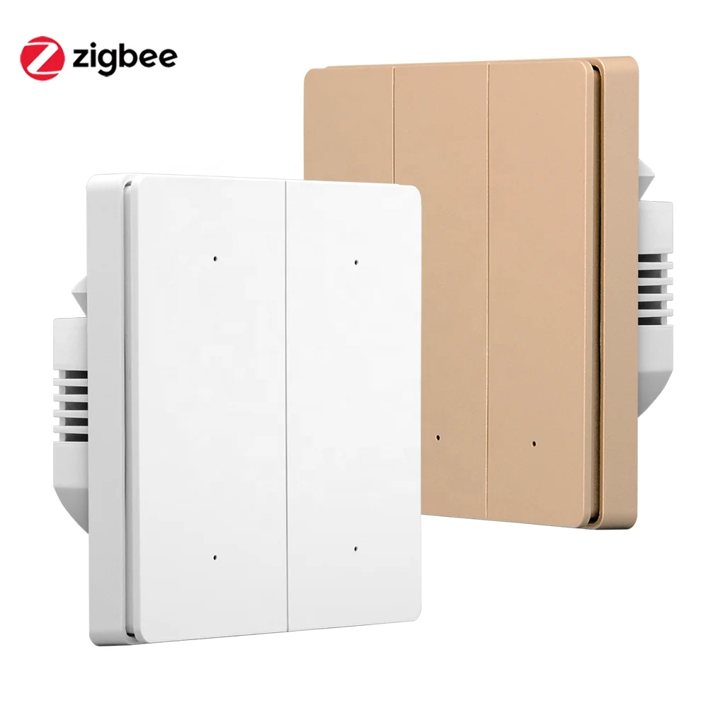 Latching Relay Lno-neutral Tuya Smart Zigbee Push Button Light Switch 1/2/3 Gang