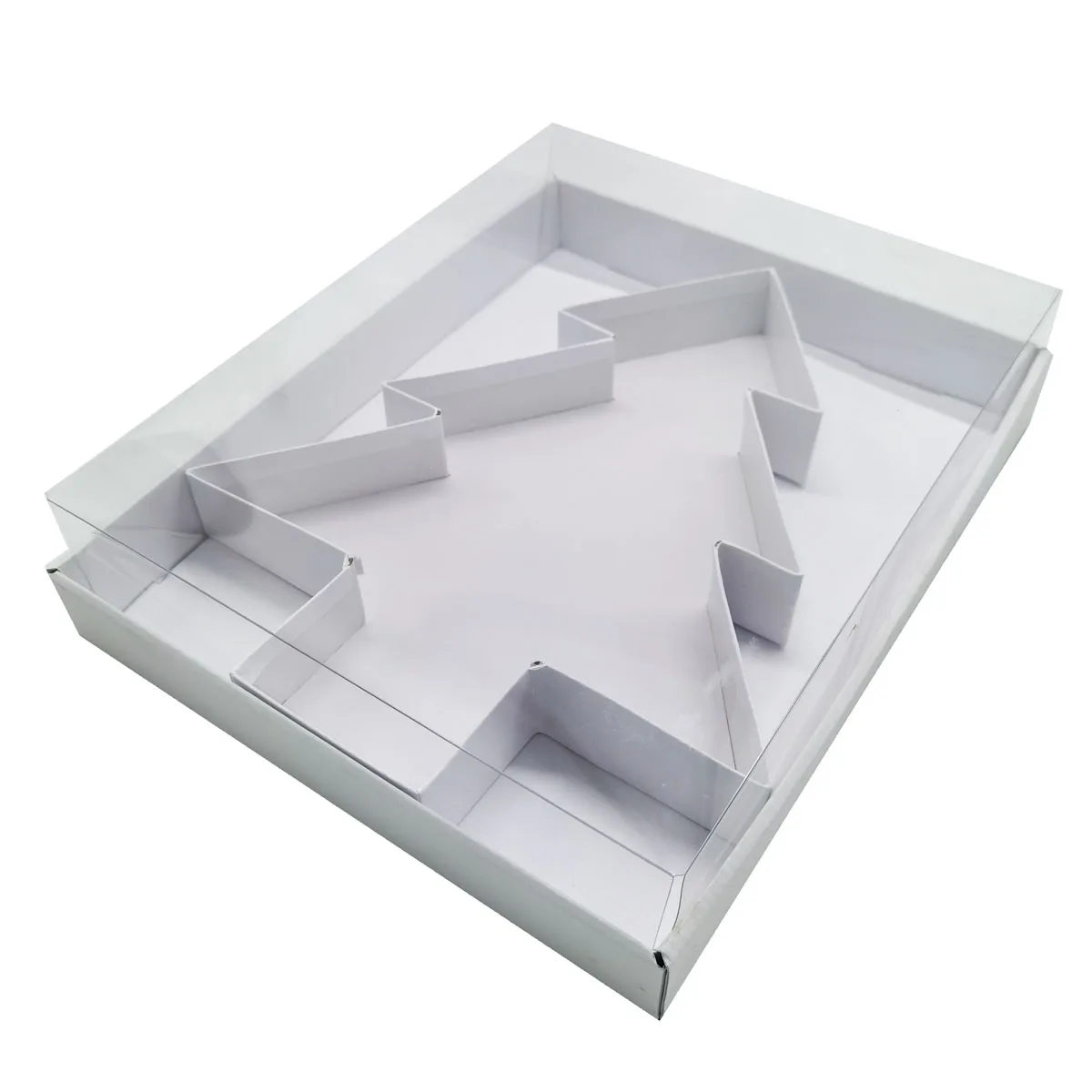 Sweets Lollipop Treat Paper Packaging Charcuterie Letter Cardboard Lid Christmas Tree Shaped Gift Box