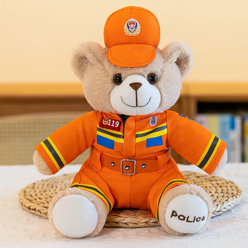 Bear Plush Toy Career Traffic Police Doctor Design Cute Fabric Stuffed Accessory Stress Relief 1688 purchase agent