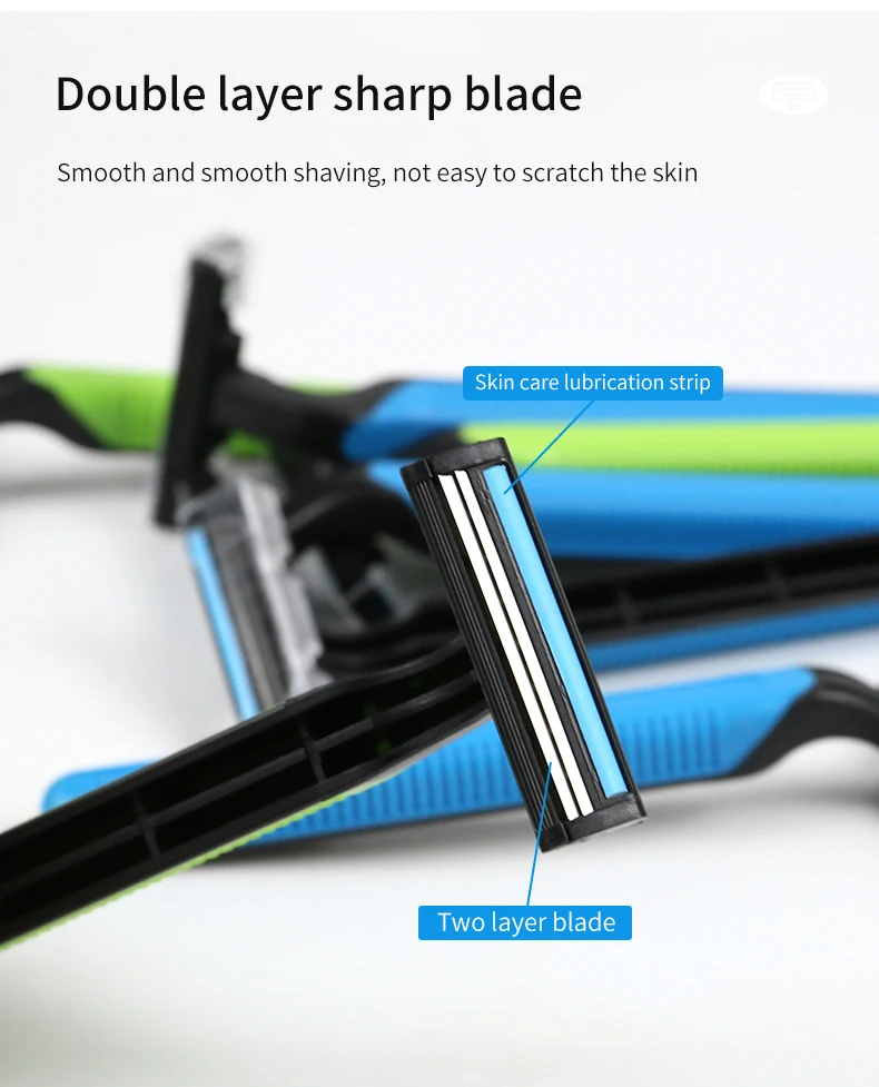 OEM New Design Disposable Face Body Shaving Razor Men Double Blade Shaver Razor