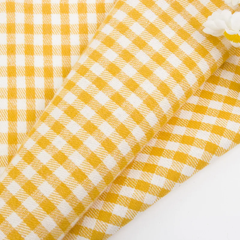 Check cotton stripe fabric yarn dyed cotton / polyester / cotton / TC / CVC plaid fabric for clothing surplus