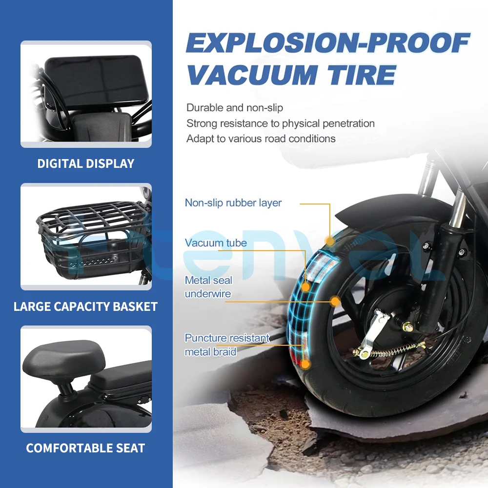 Factory OEM Customized Make 48v 500w Rear Hub Motor Adult Electric Scooter Bicycle Ebike Bicycle Ev Bike Cycle Electric Bike