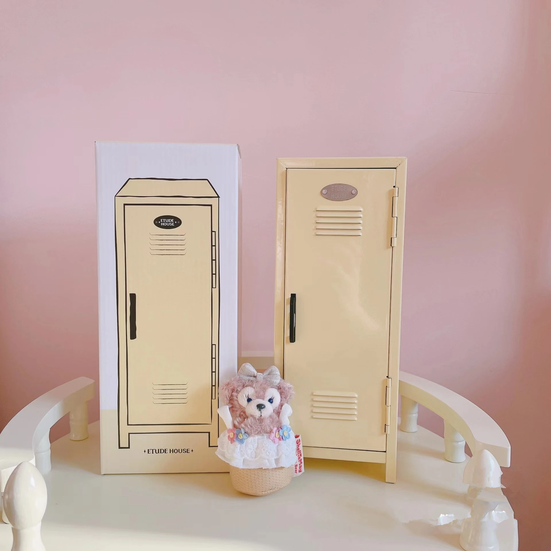 Mini Toy Locker clothes storage box toy with lock and keys for baby child