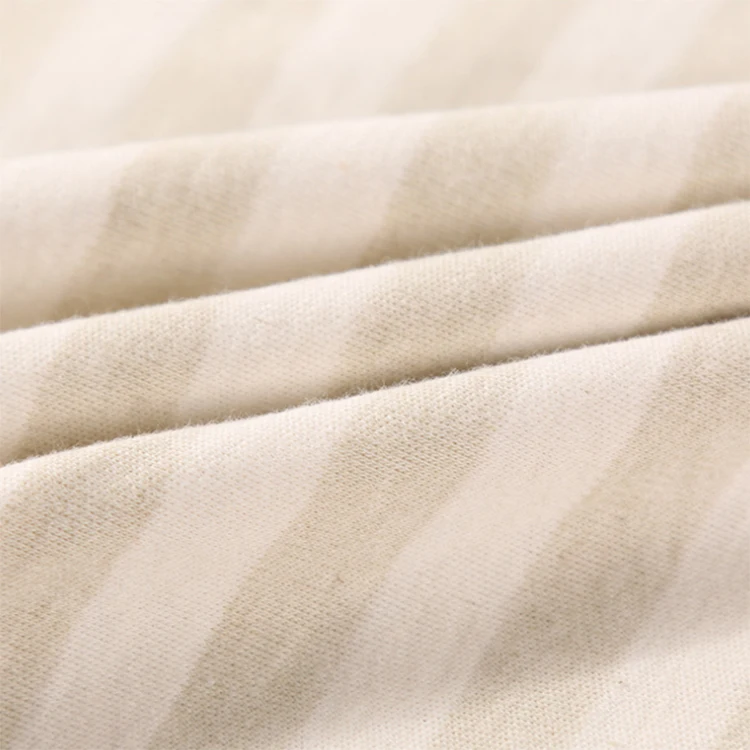 Shaoxing textile new coming 100% cotton knit interlock fabric yarn dyed stripe natural colored cotton baby underwear