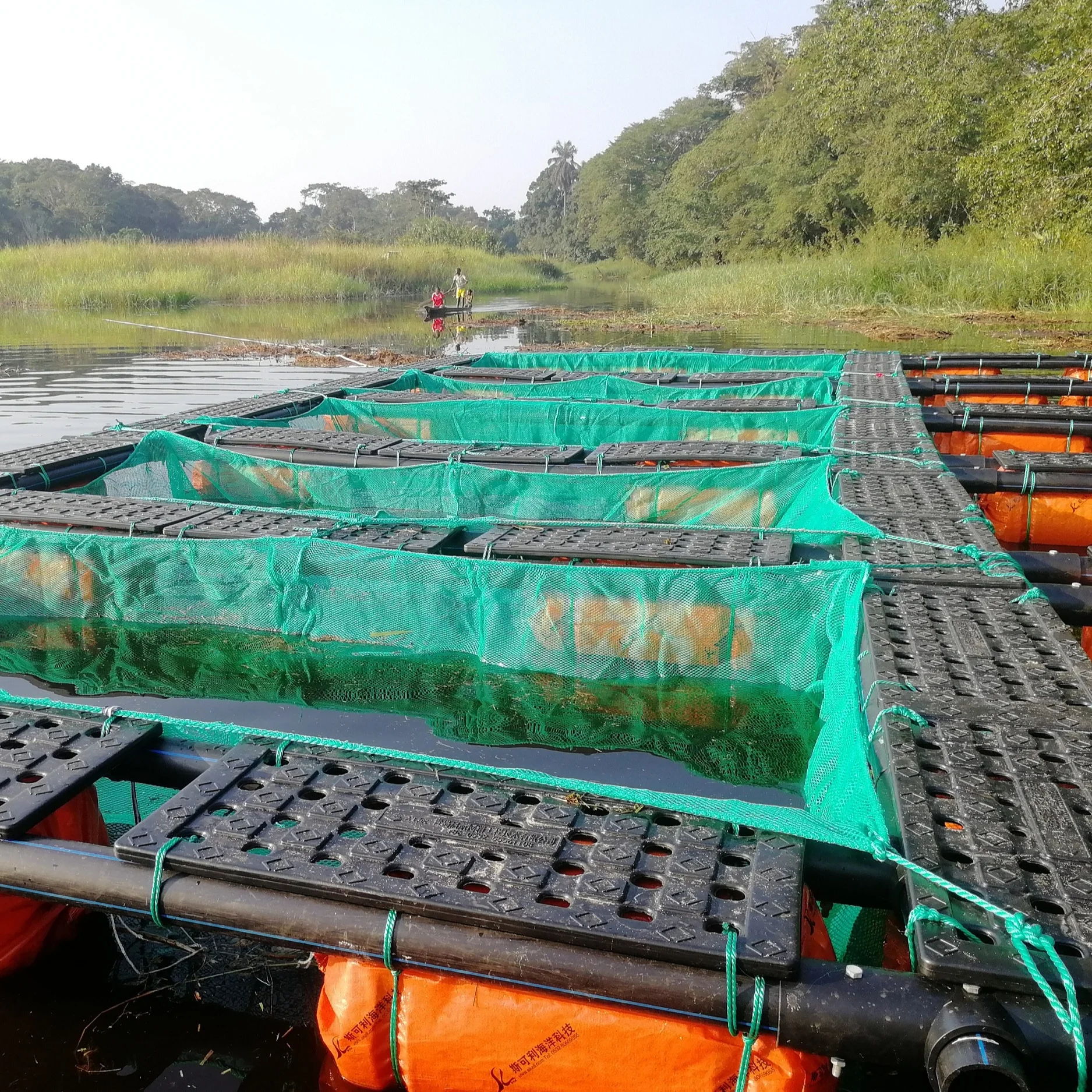 Китайский производитель традиционная плавающая квадратная клетка для рыб