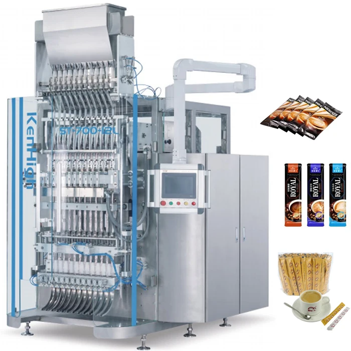 multi-function automatic stick bag 12 lanes coffee milk pharmaceutical powder sachet filling packing machine