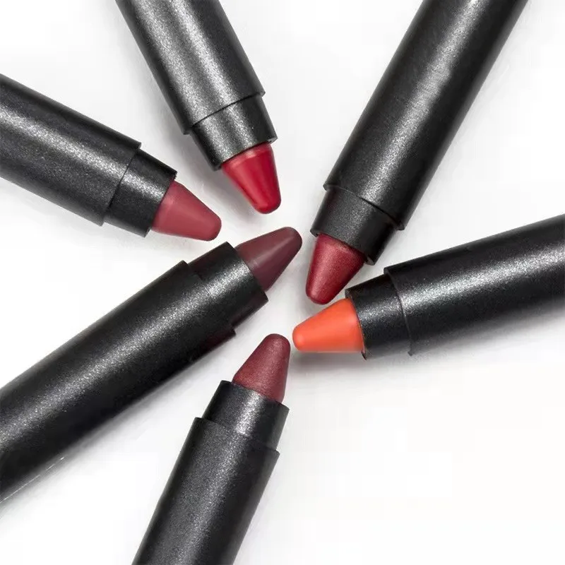 Private Your Logo Long Lasting and Non-smudge Retractable Automatic Twist up Water Resistant Lip Liner Lip Pencil Lipstick 50