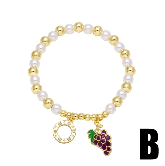 Enamel strawberry/turtle red hoop earrings gold plated CZ micro paved cherry/star/heart bracelet jewelry wholesale