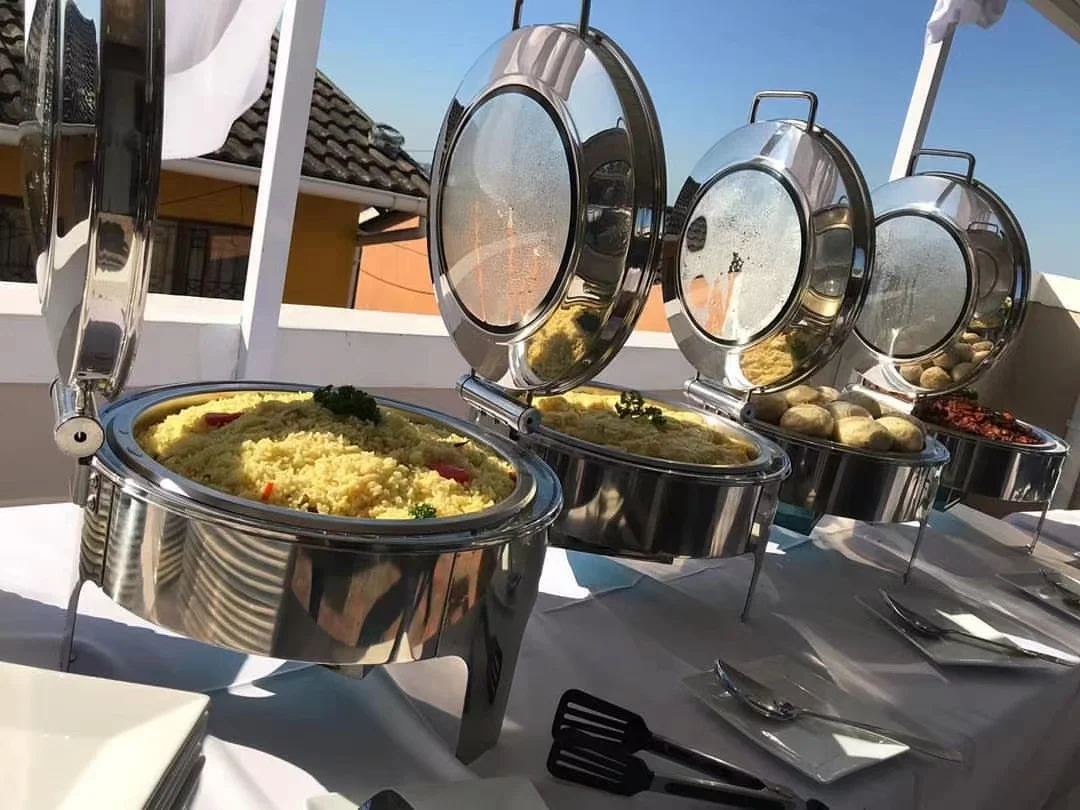 Restaurant Supplies 9L Food warmer Hydraulic Chafer Rectangle Catering Container set Wedding Party Buffet Chafing dishes