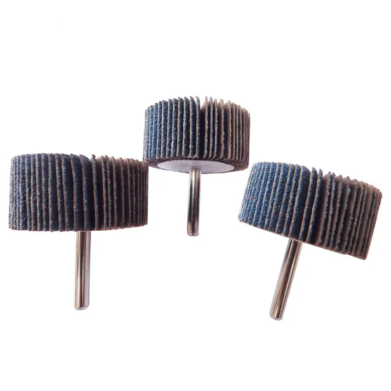 Aluminum Oxide Abrasive Cloth Mounted Flap Wheel With Shaft for Stainless Steel and Metal Grinding