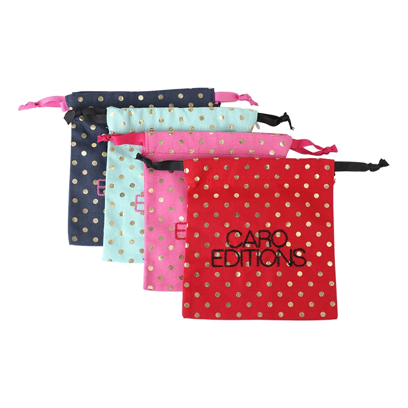 Custom Logo Small Drawstring Pouch Draw String Dust Clothing Bag Reusable Eco Cotton Promotional Drawstring Gift Packing Bag