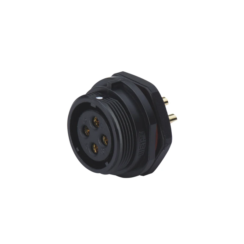 Weipu connector SP2112/S4 IP68 waterproof rear nut mount receptacle solder crimp  connector